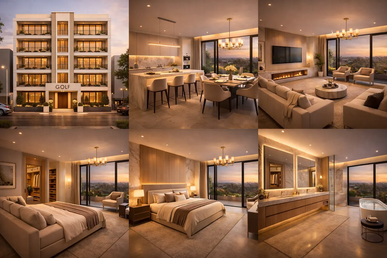 Residencial Golf collage de vistas